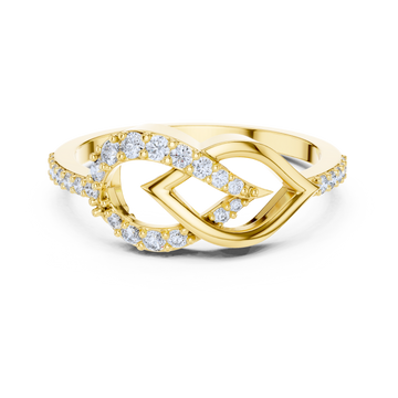 Diamond Infinity Knot Ring