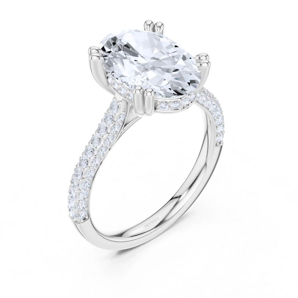 Oval Splendour Pavé Ring