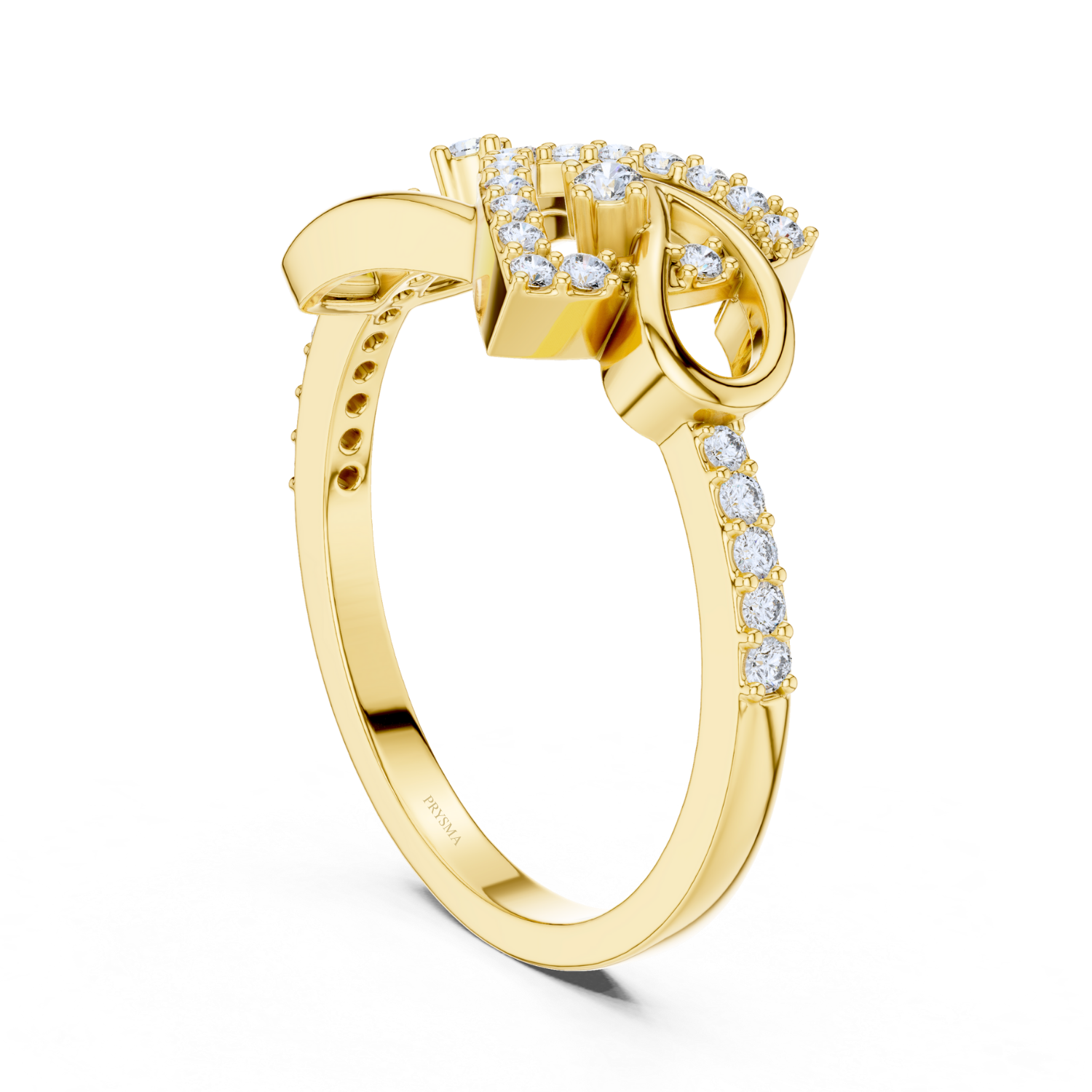 Diamond Crown Halo Ring