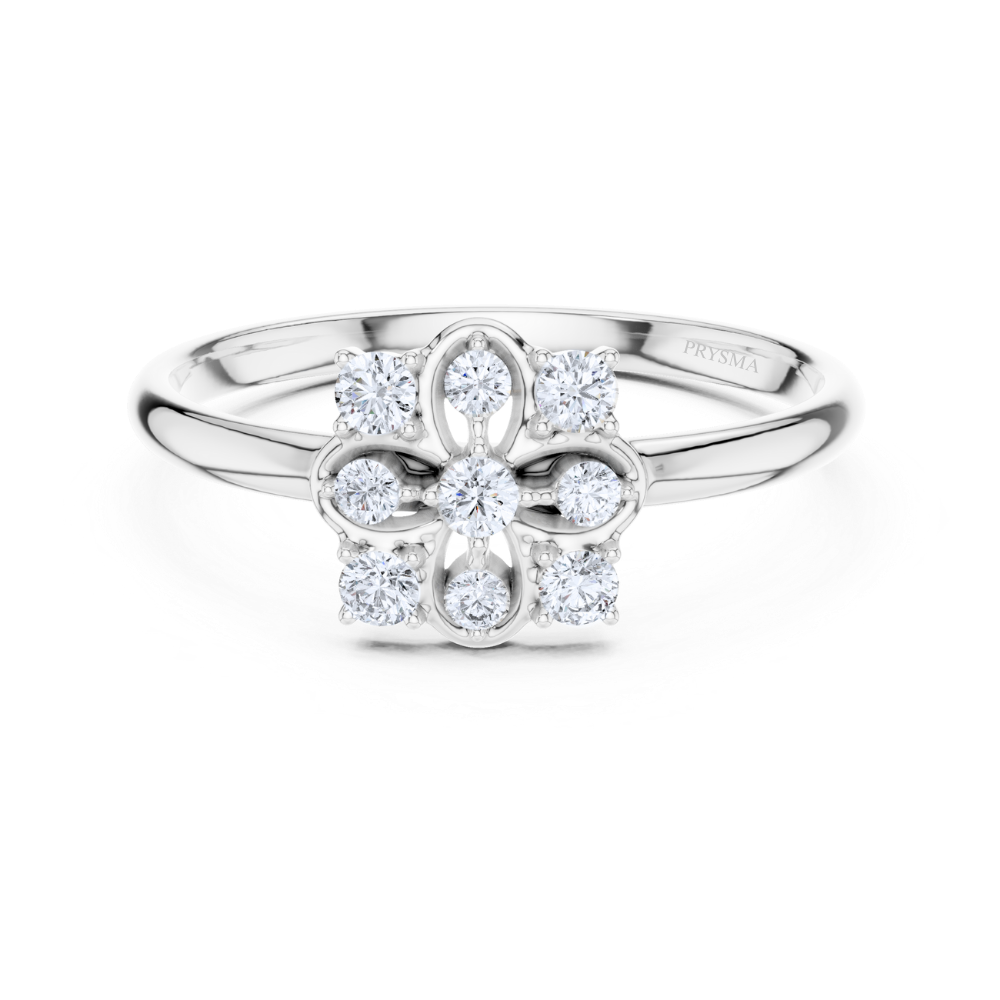 Radiant Petal Cluster Ring