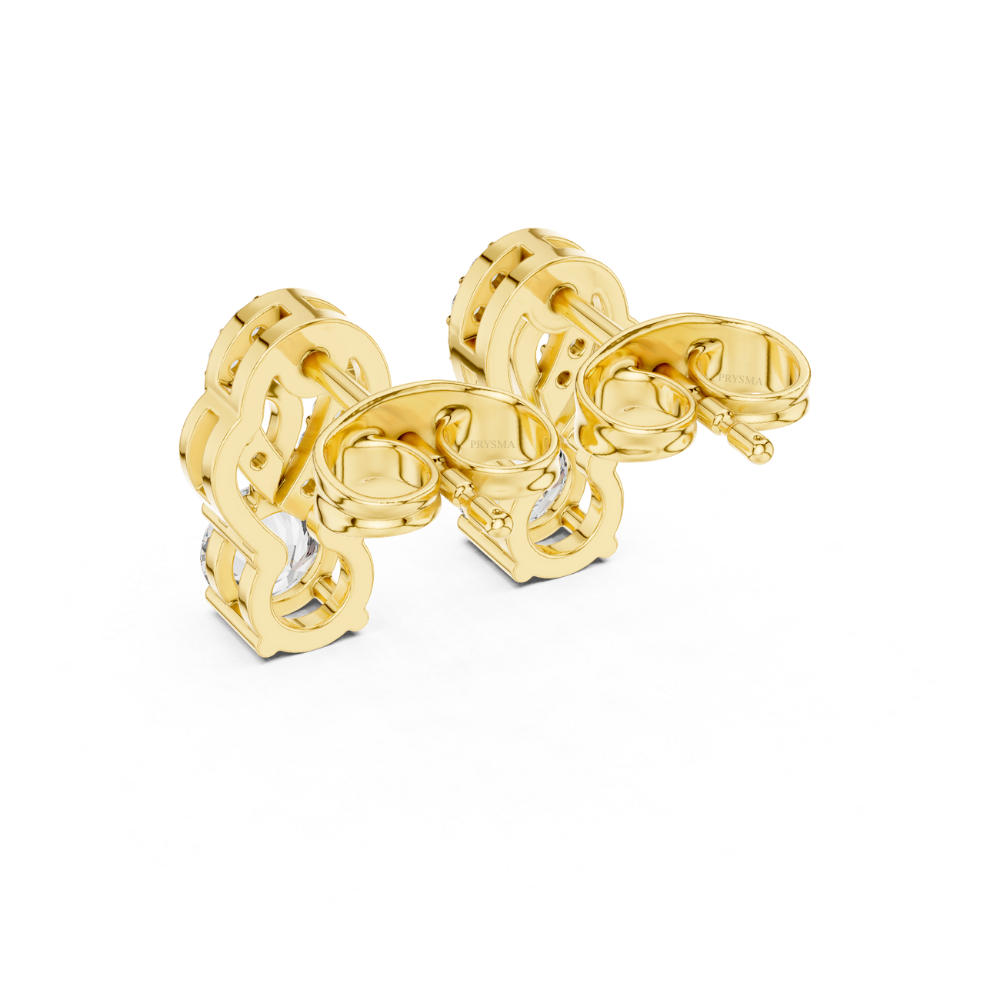 Infinity Loop Diamond Stud Earrings