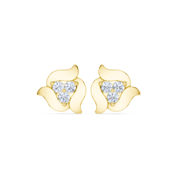 Petal Flame Trio Diamond Studs