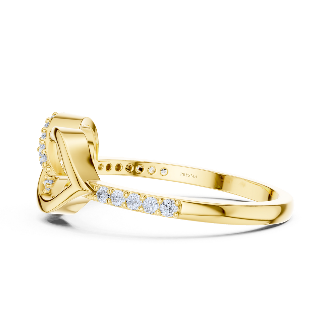 Diamond Infinity Knot Ring