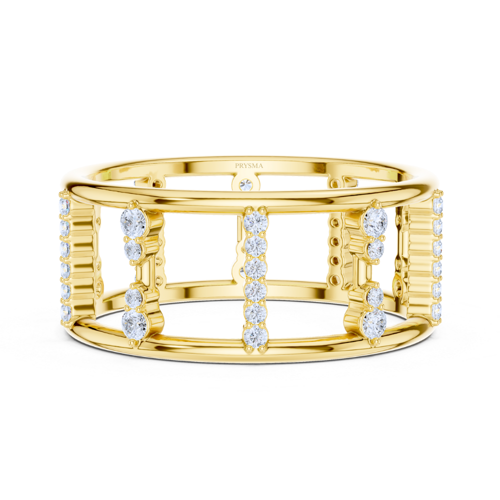 Aurora Column Diamond Band