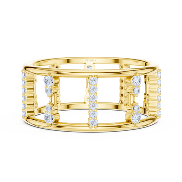 Aurora Column Diamond Band