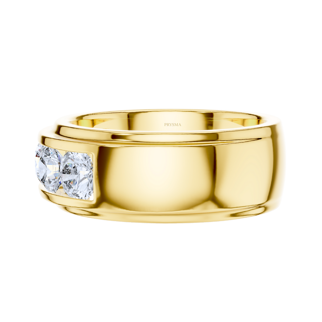 Bold Channel-Set Round Diamond Band