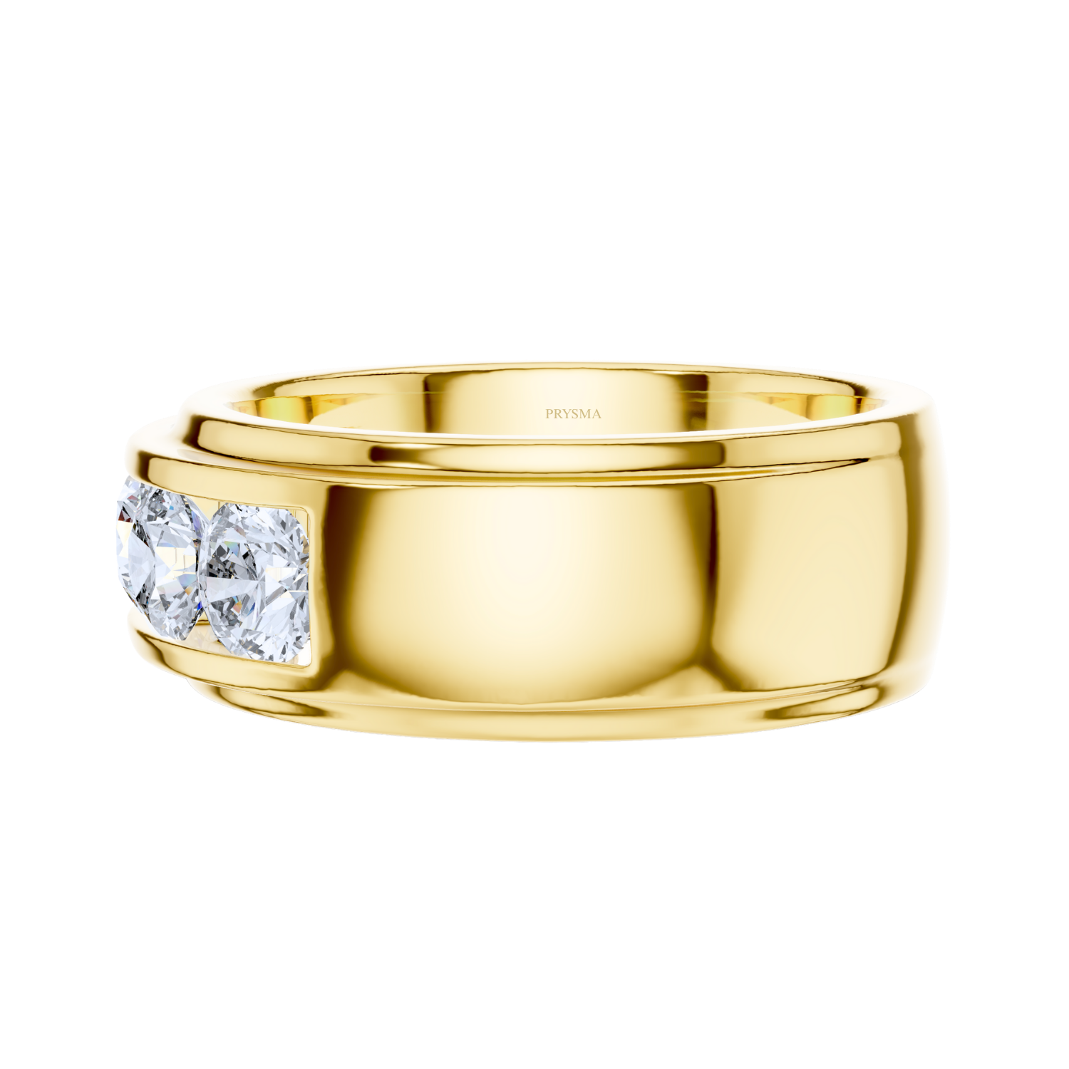 Bold Channel-Set Round Diamond Band