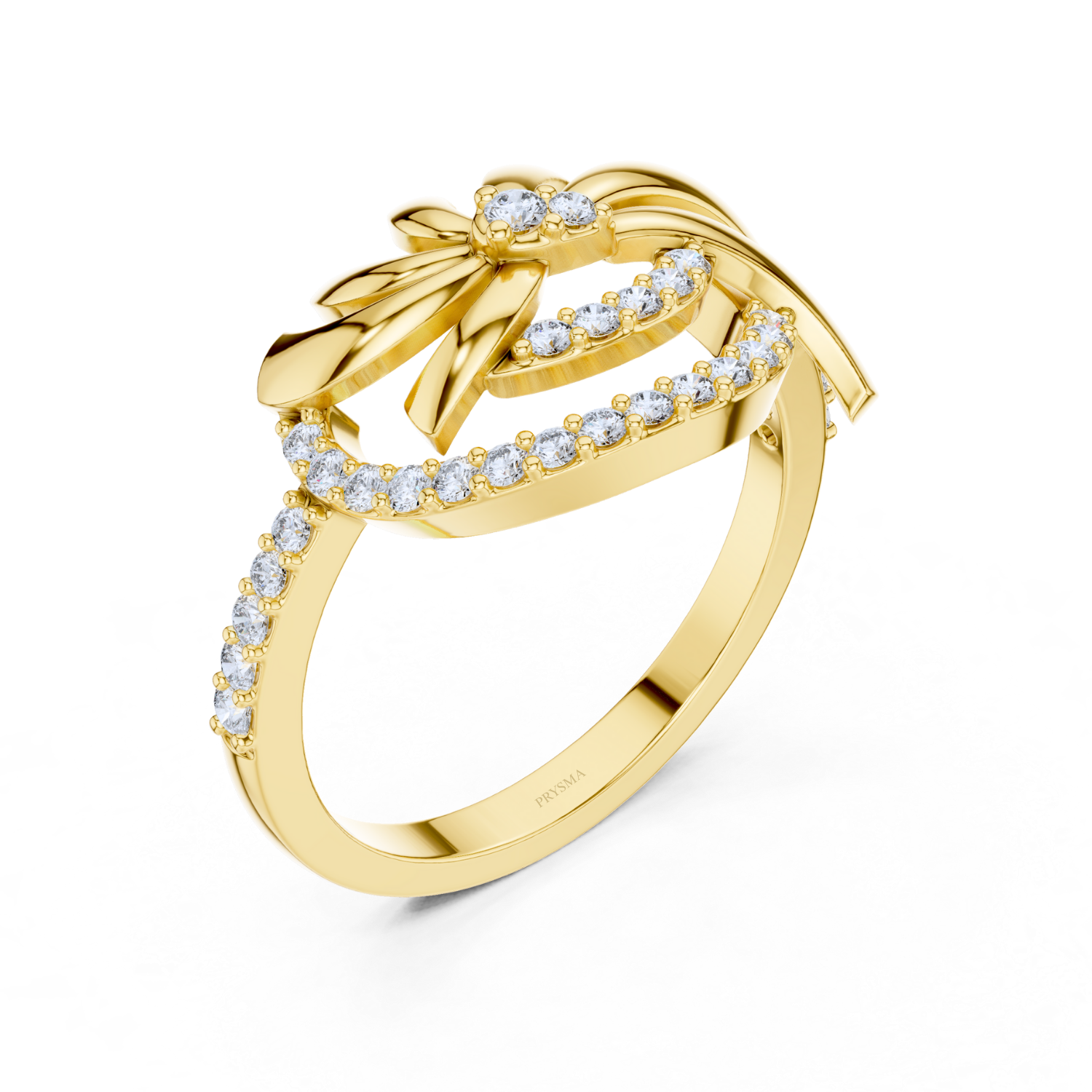 Twisted Grace Elegance  Diamond Ring