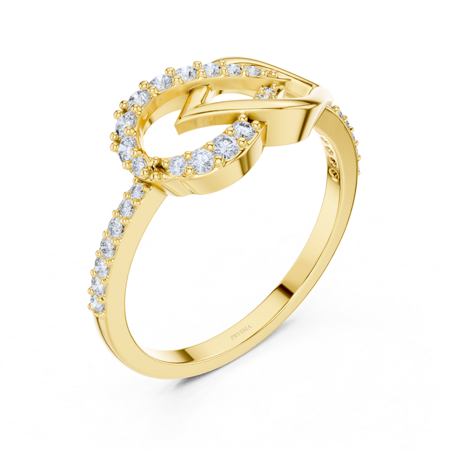 Diamond Infinity Knot Ring