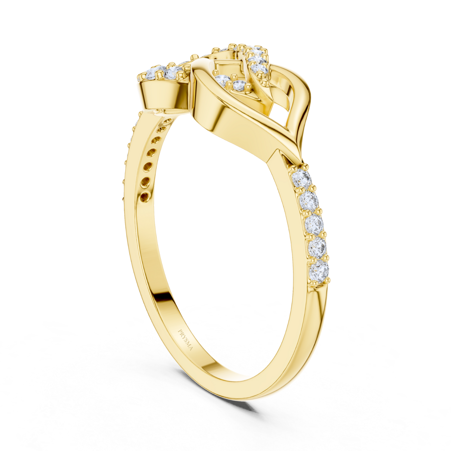 Diamond Infinity Knot Ring