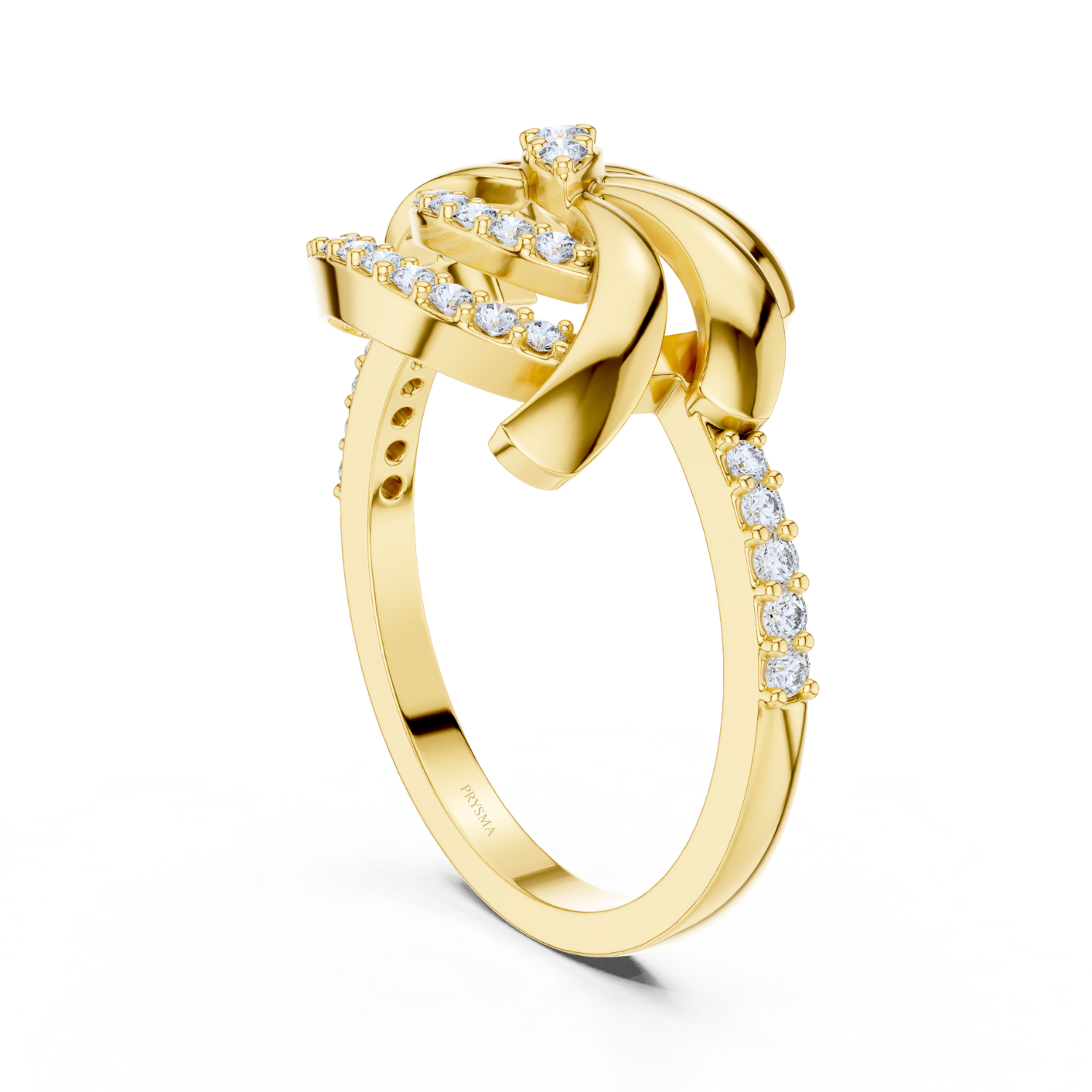 Twisted Grace Elegance  Diamond Ring