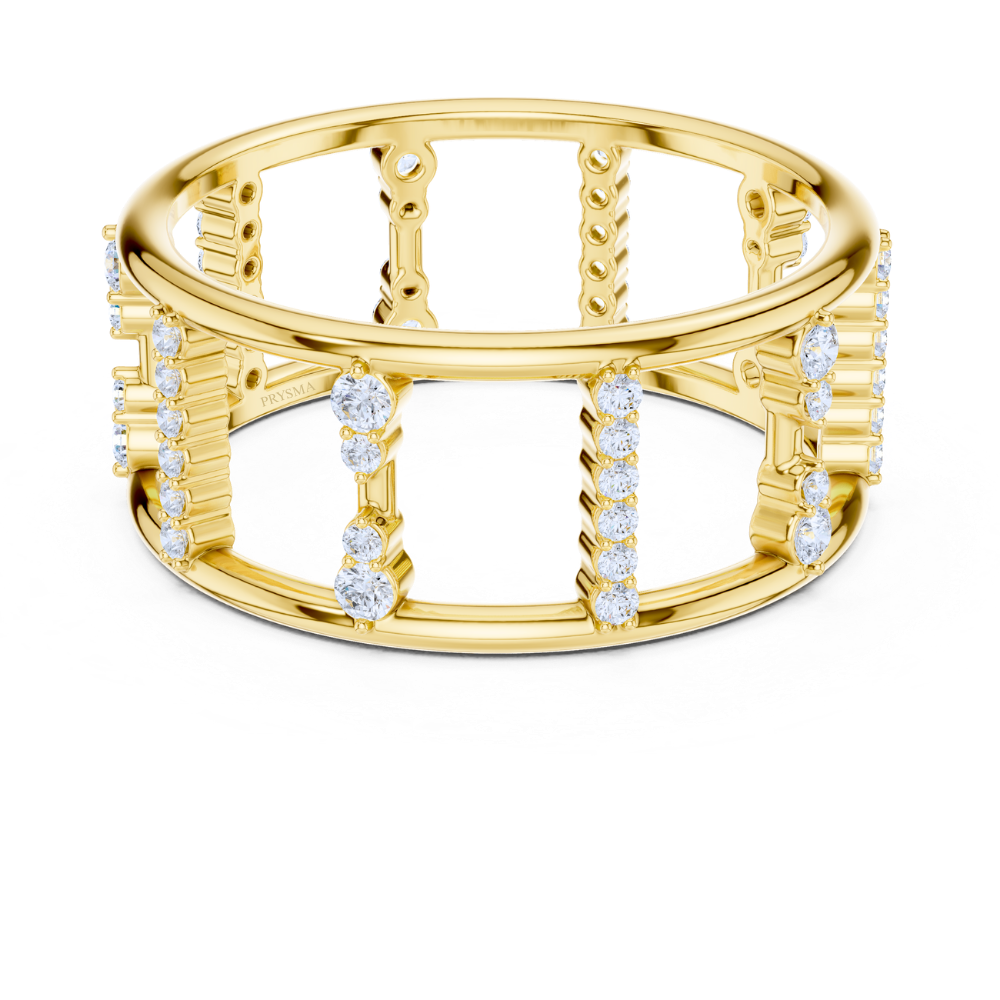 Aurora Column Diamond Band