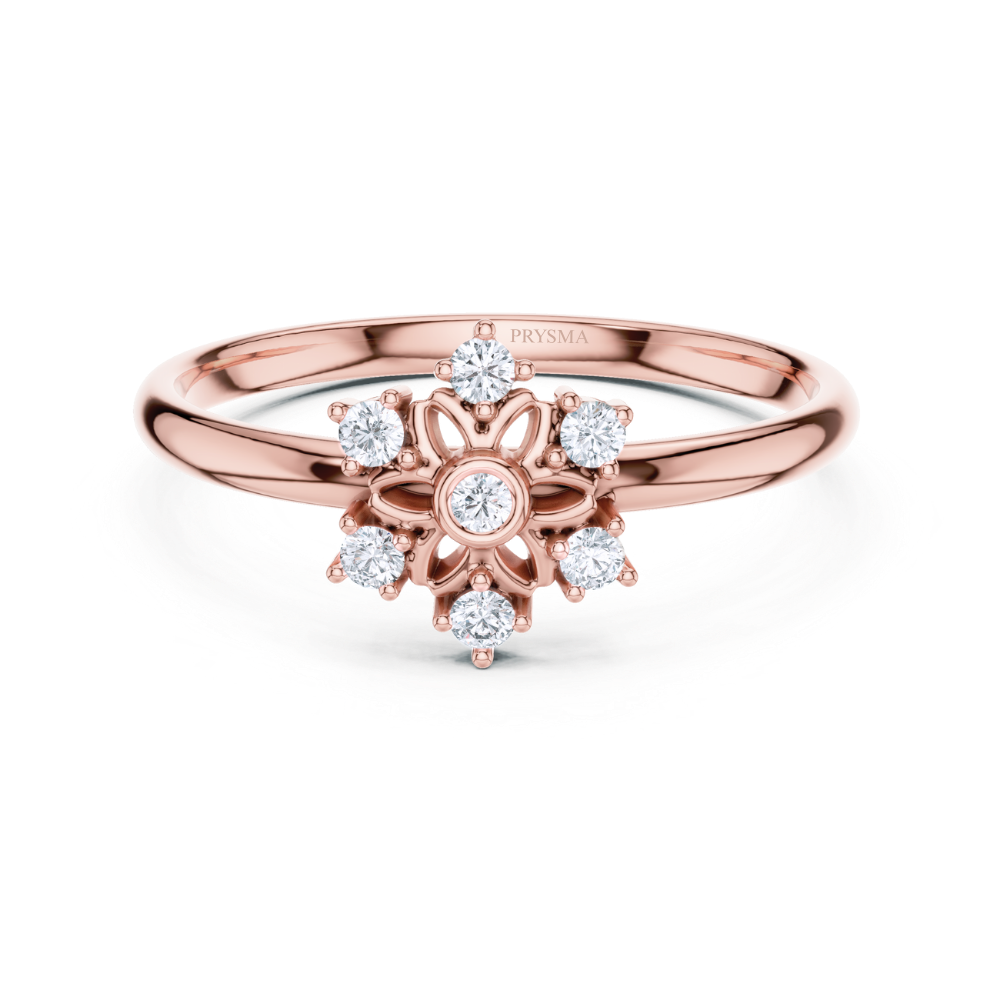 Ethereal Bloom Mandala Diamond Ring
