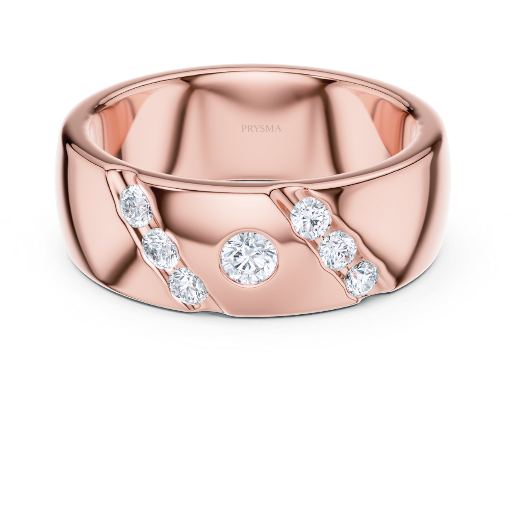 Orion Diagonal Diamond Accent Ring