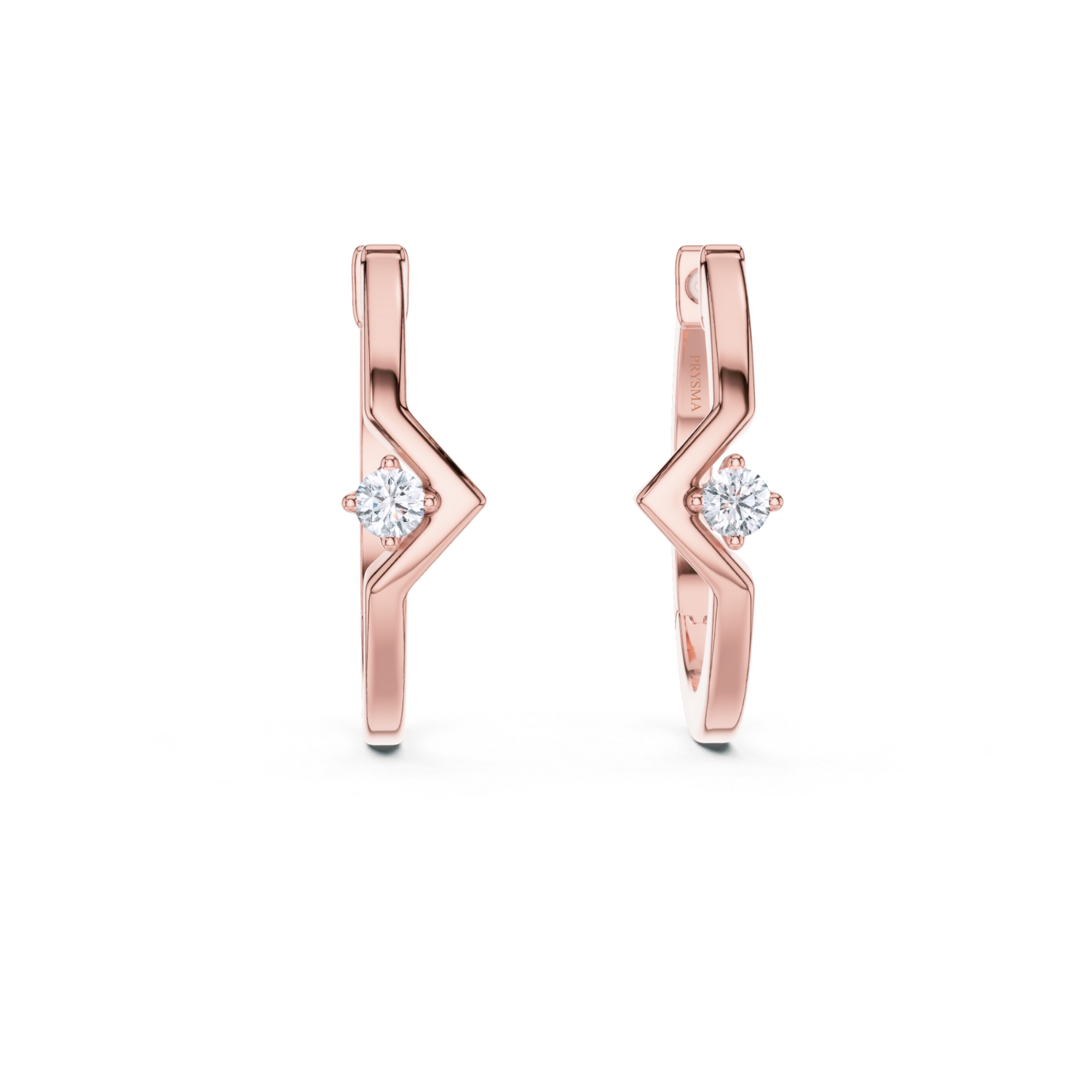 Zigzag Radiance Diamond Hoop Earrings