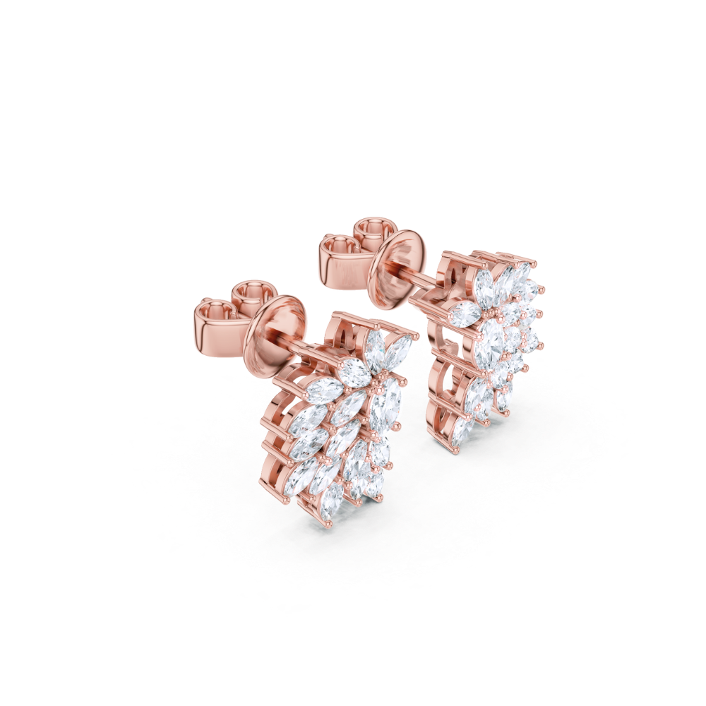 Radiant Bloom Cluster Earrings