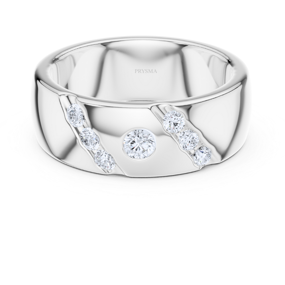 Orion Diagonal Diamond Accent Ring