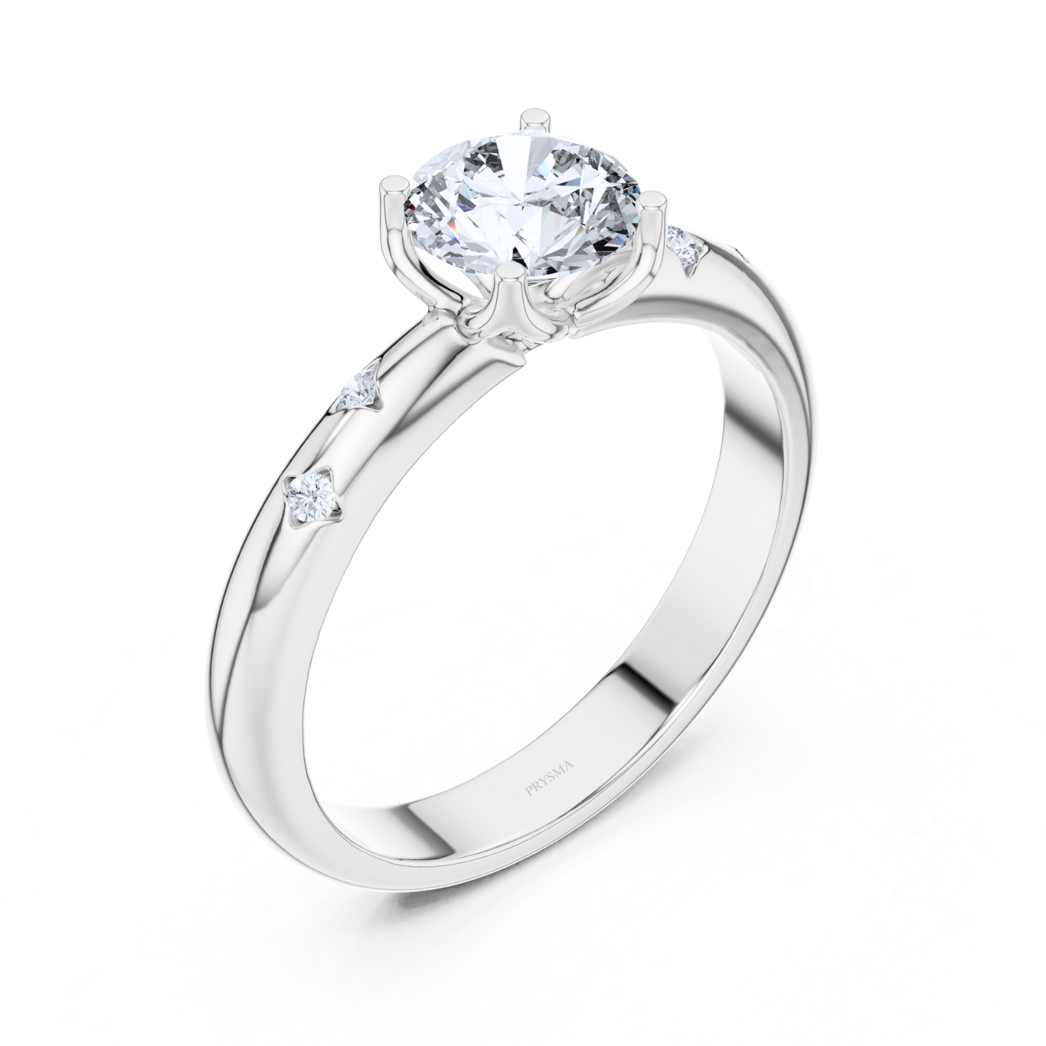 Elegant Round Solitaire Diamond Ring