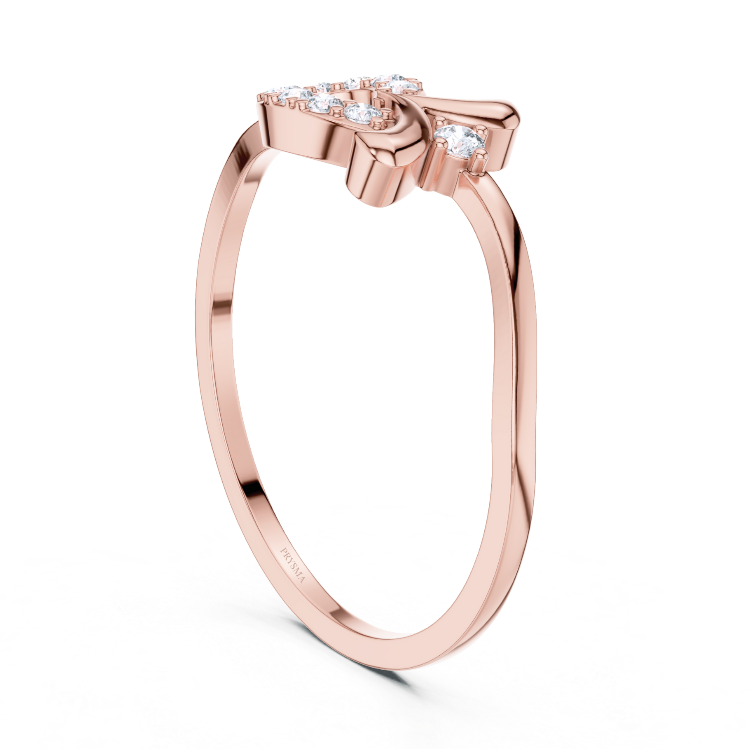 Graceful Bow Diamond Ring