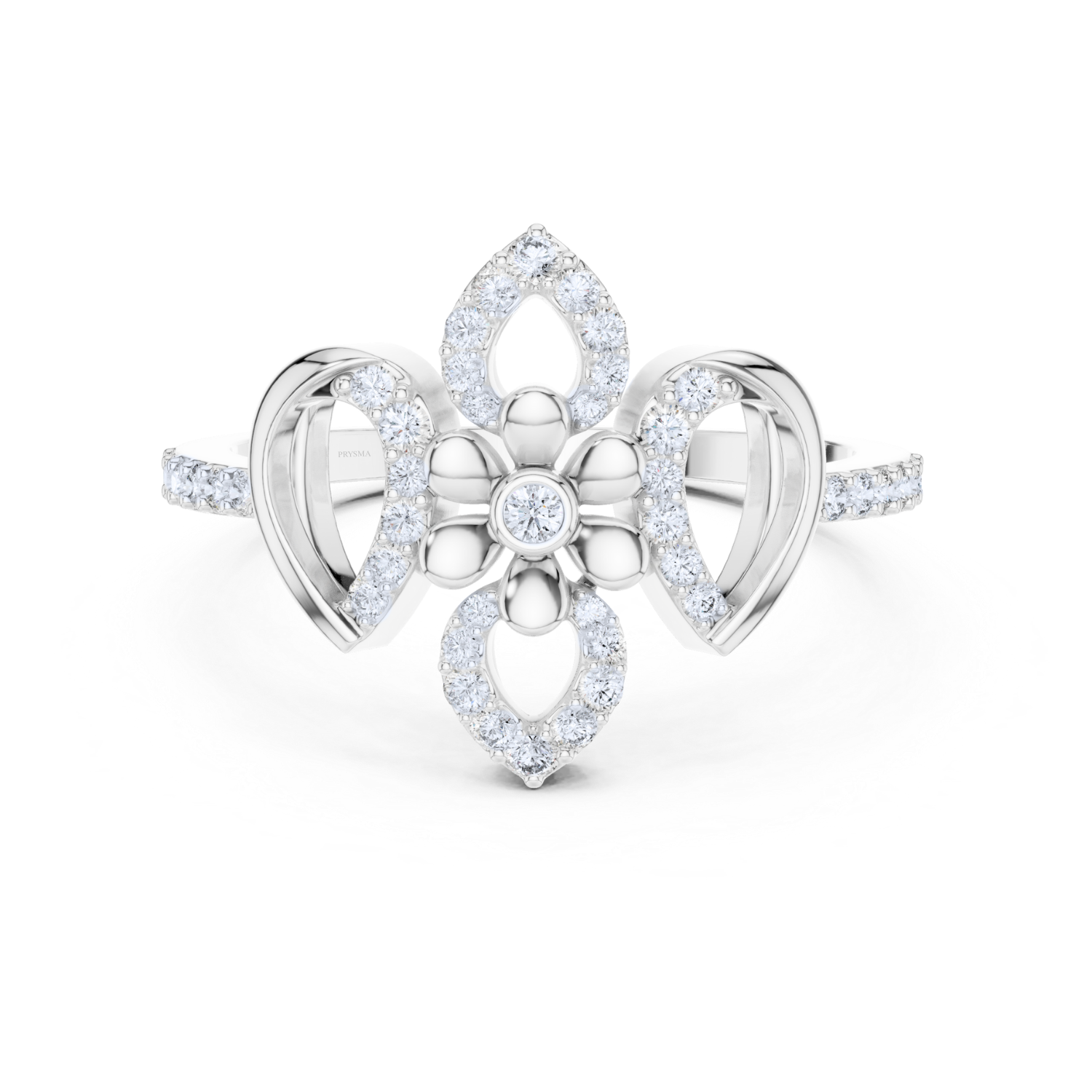 Floral Diamond Bow Ring