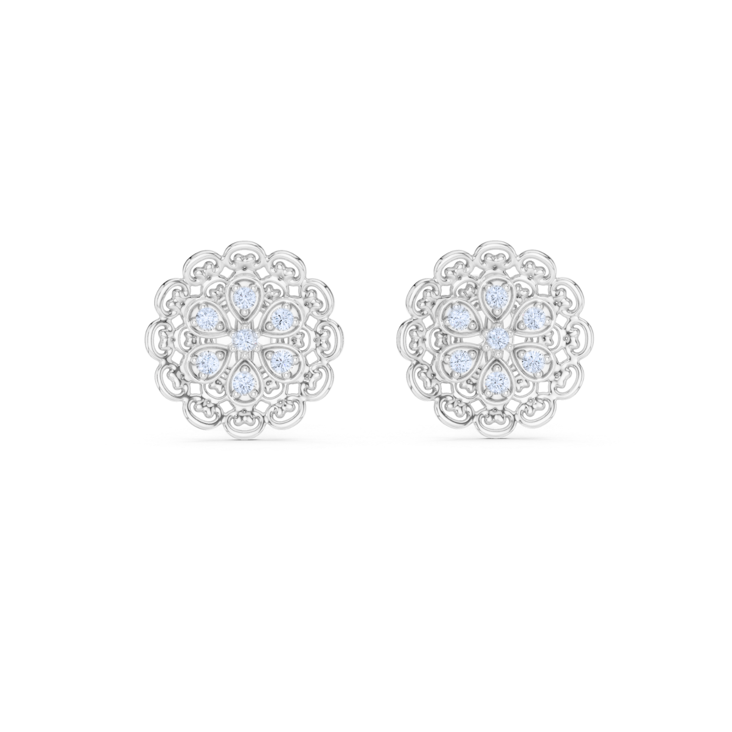 Vintage Floral Filigree Earrings