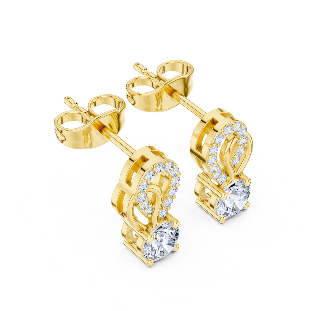 Infinity Loop Diamond Stud Earrings