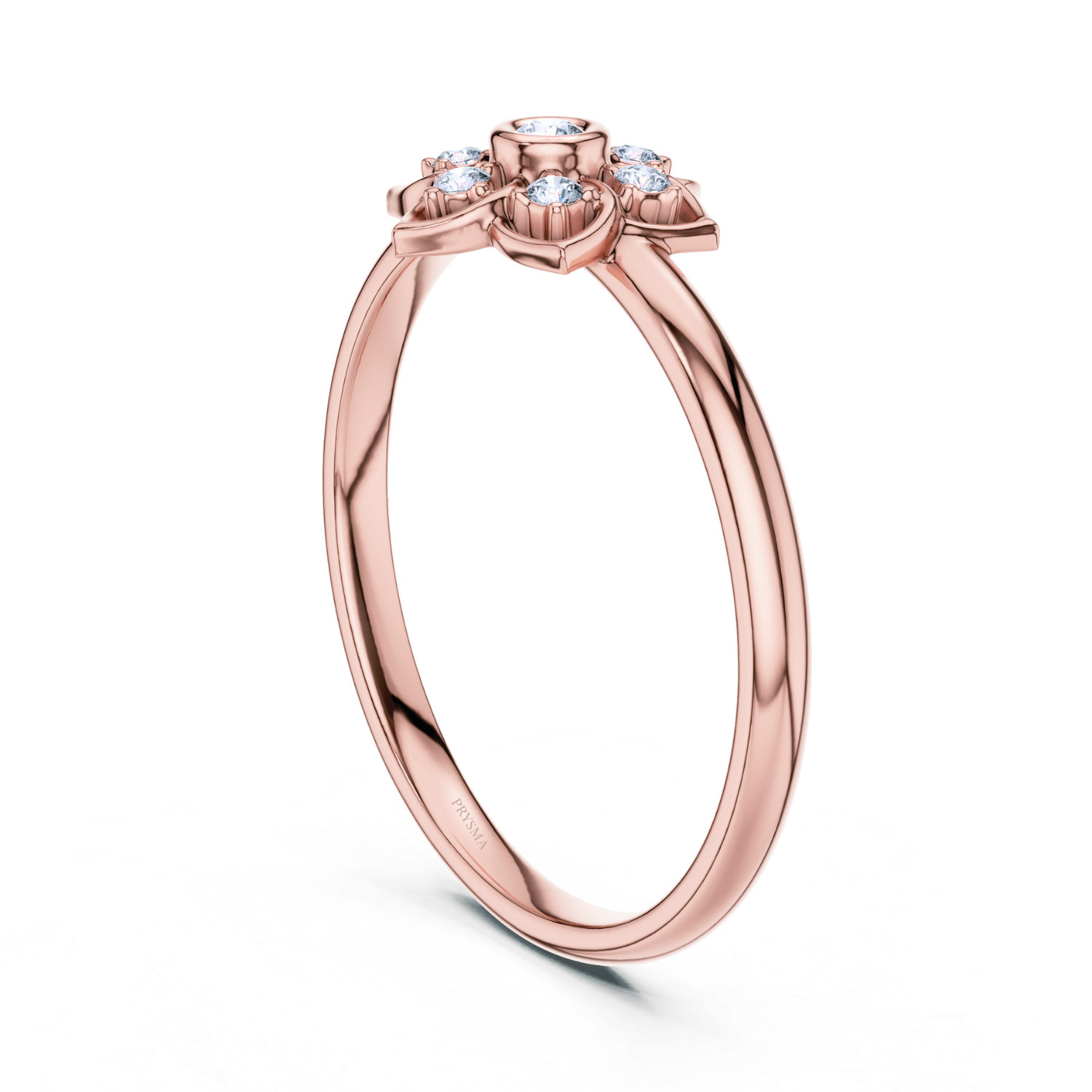 Radiant Lotus Diamond Ring