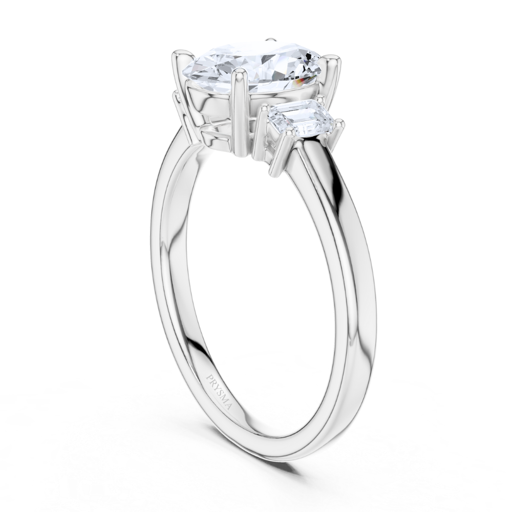 Oval Elegance Three-Stone Ring