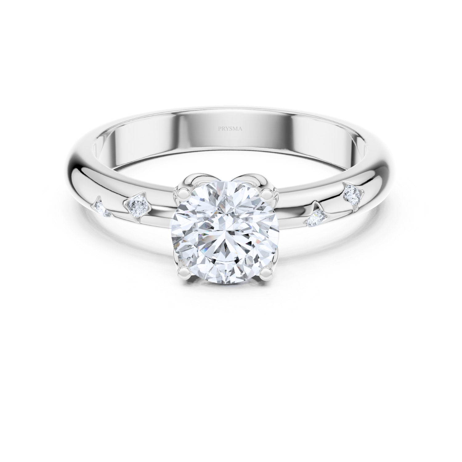 Elegant Round Solitaire Diamond Ring