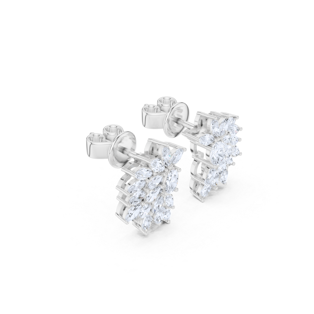 Radiant Bloom Cluster Earrings