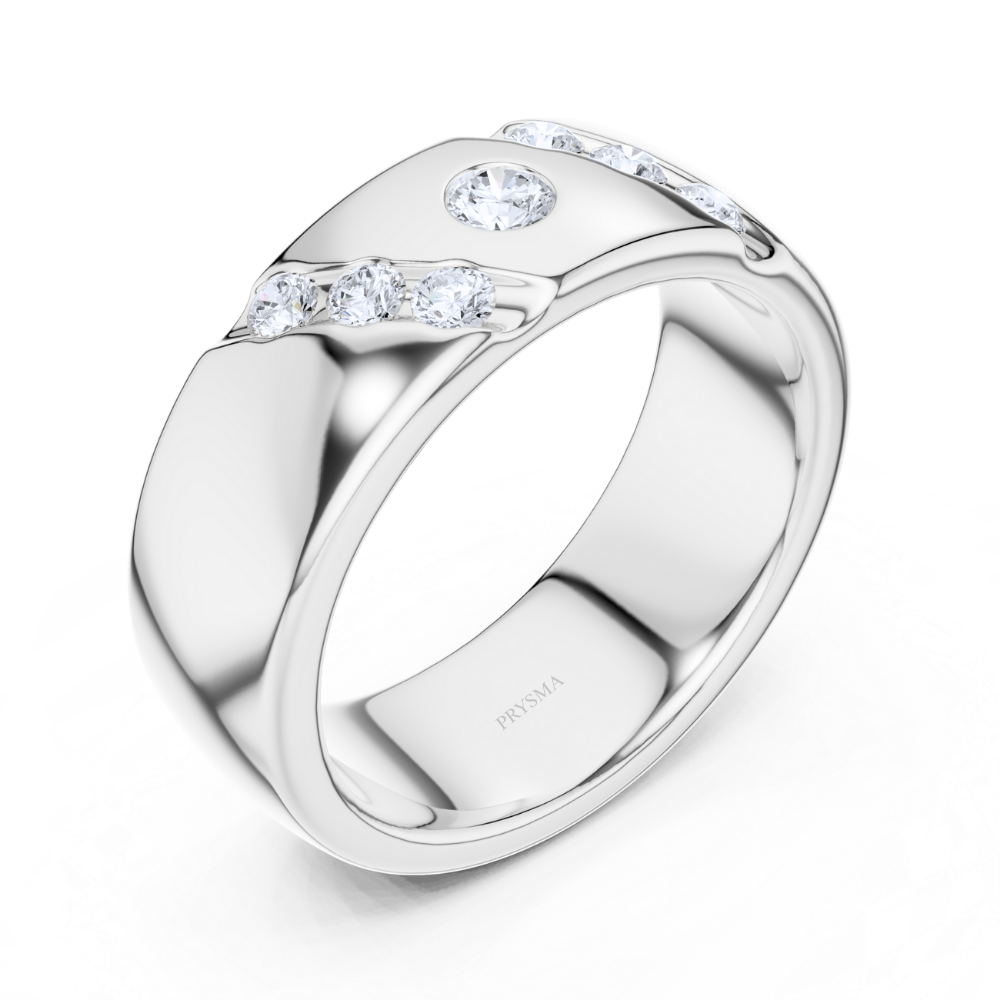Orion Diagonal Diamond Accent Ring