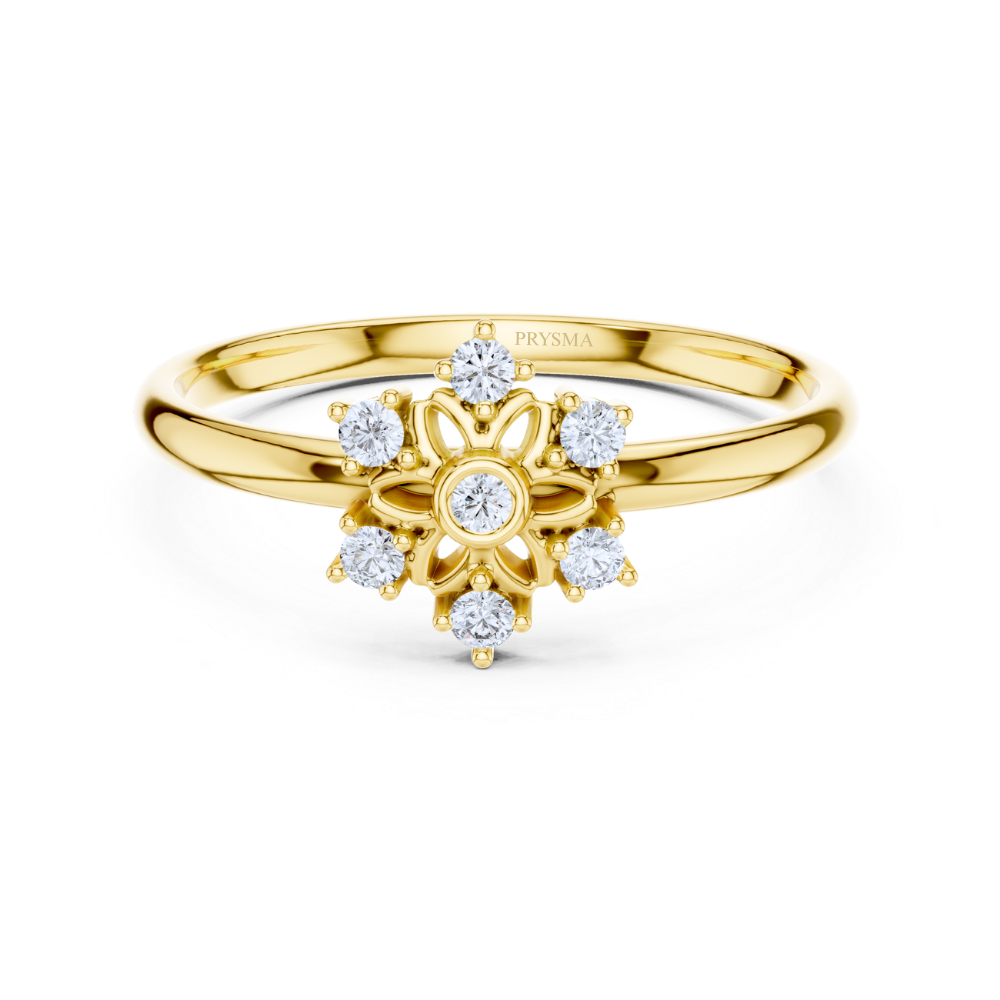 Ethereal Bloom Mandala Diamond Ring