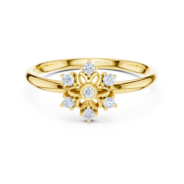 Ethereal Bloom Mandala Diamond Ring