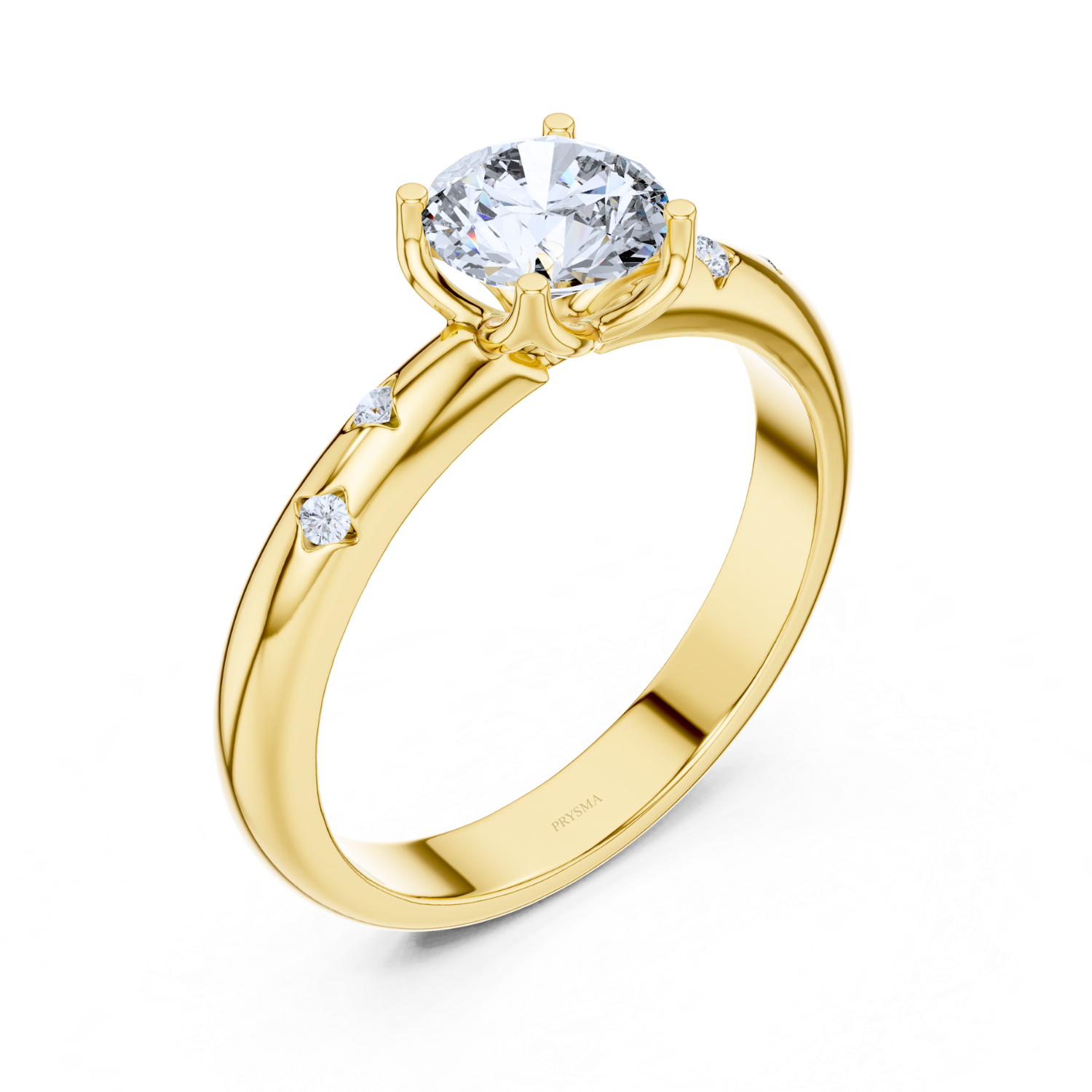 Elegant Round Solitaire Diamond Ring