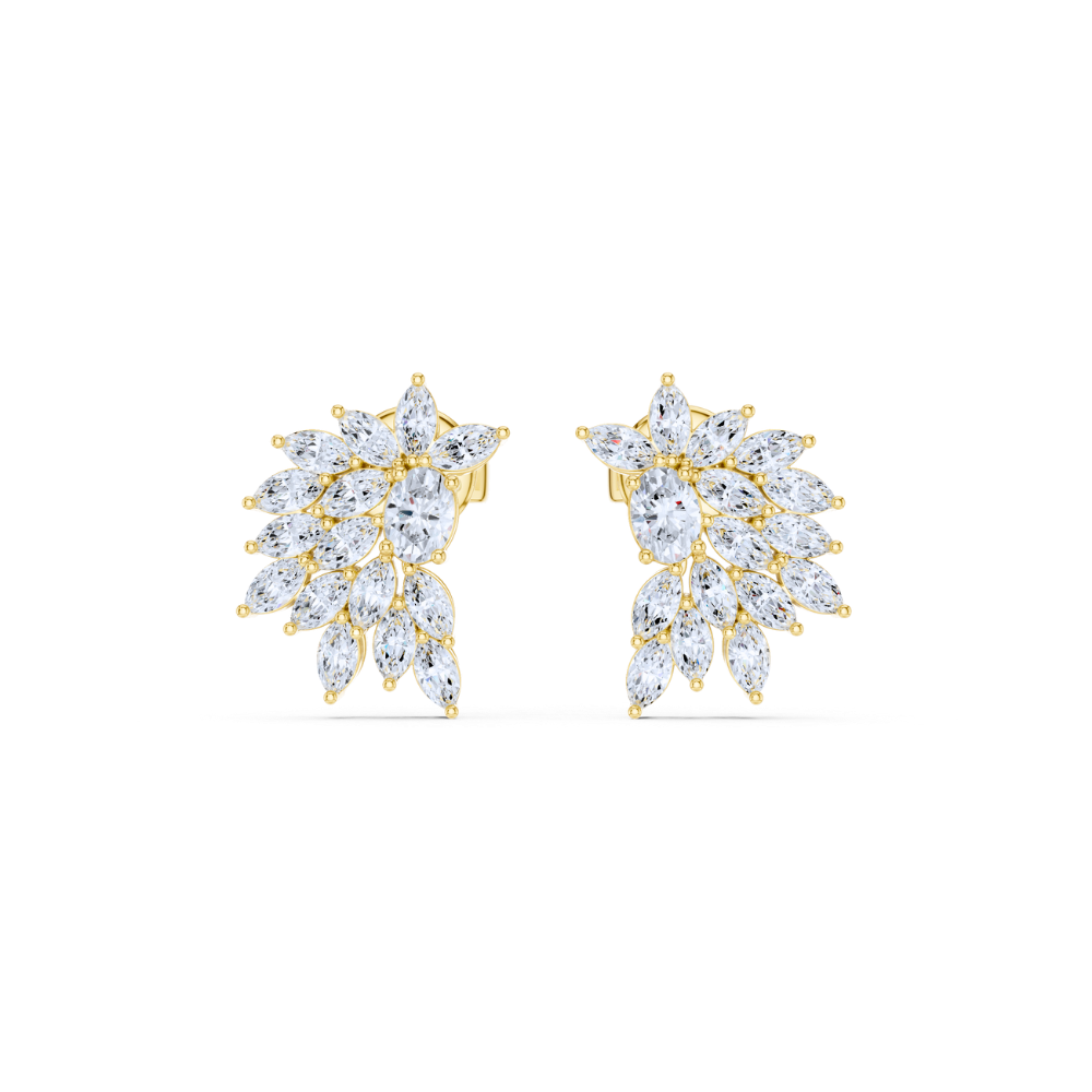Radiant Bloom Cluster Earrings