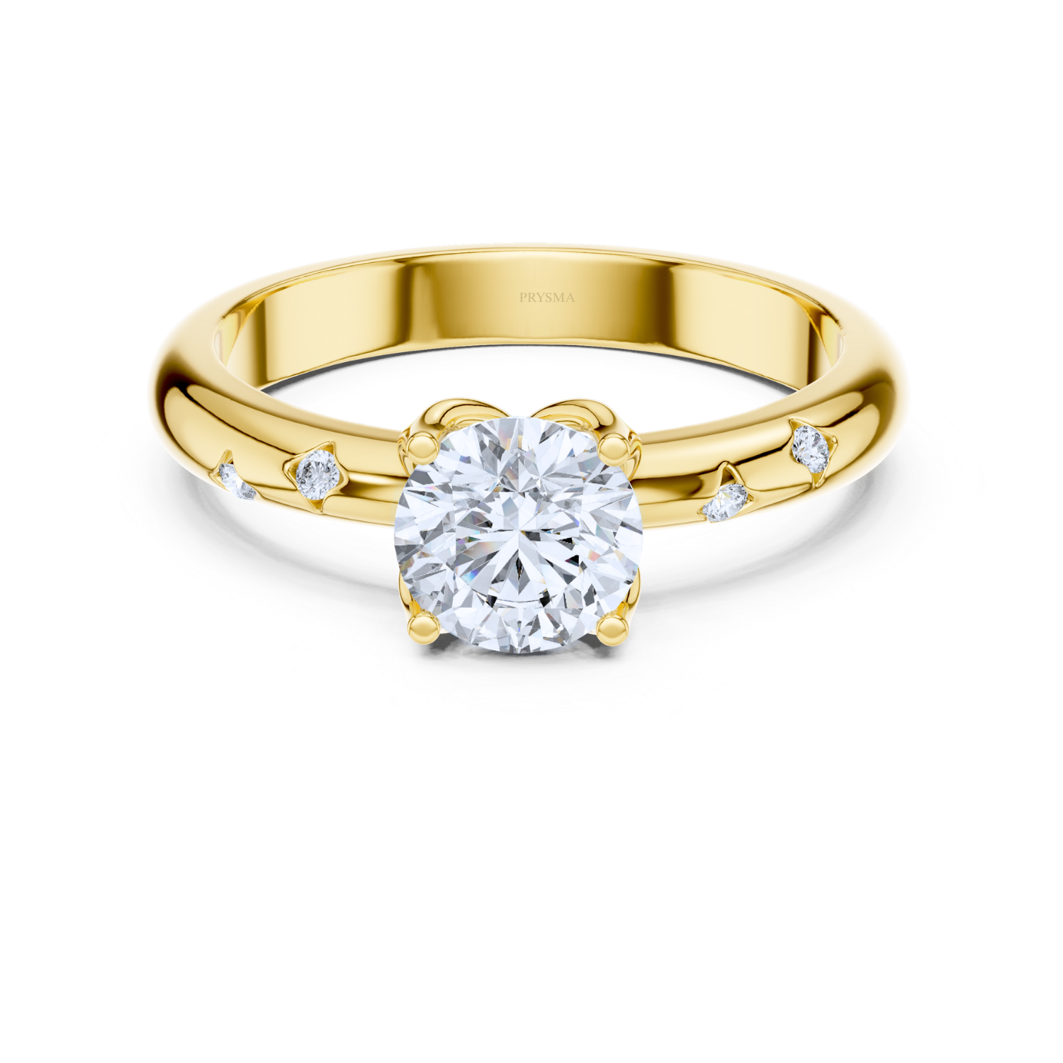 Elegant Round Solitaire Diamond Ring