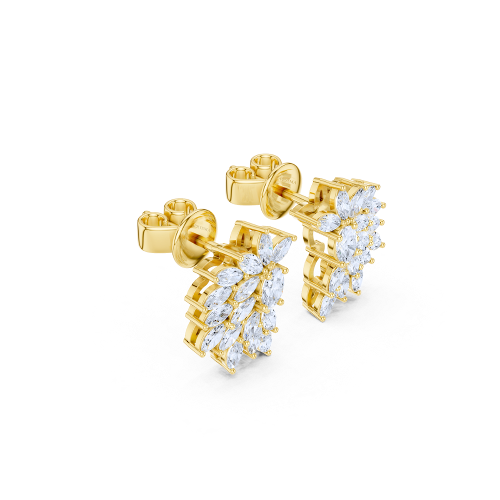 Radiant Bloom Cluster Earrings