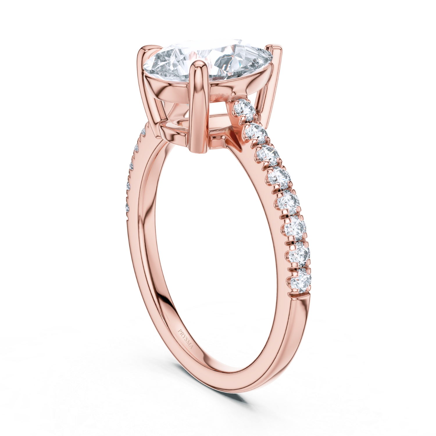 Pear-Shaped Diamond Ring with Accent Stones Ring