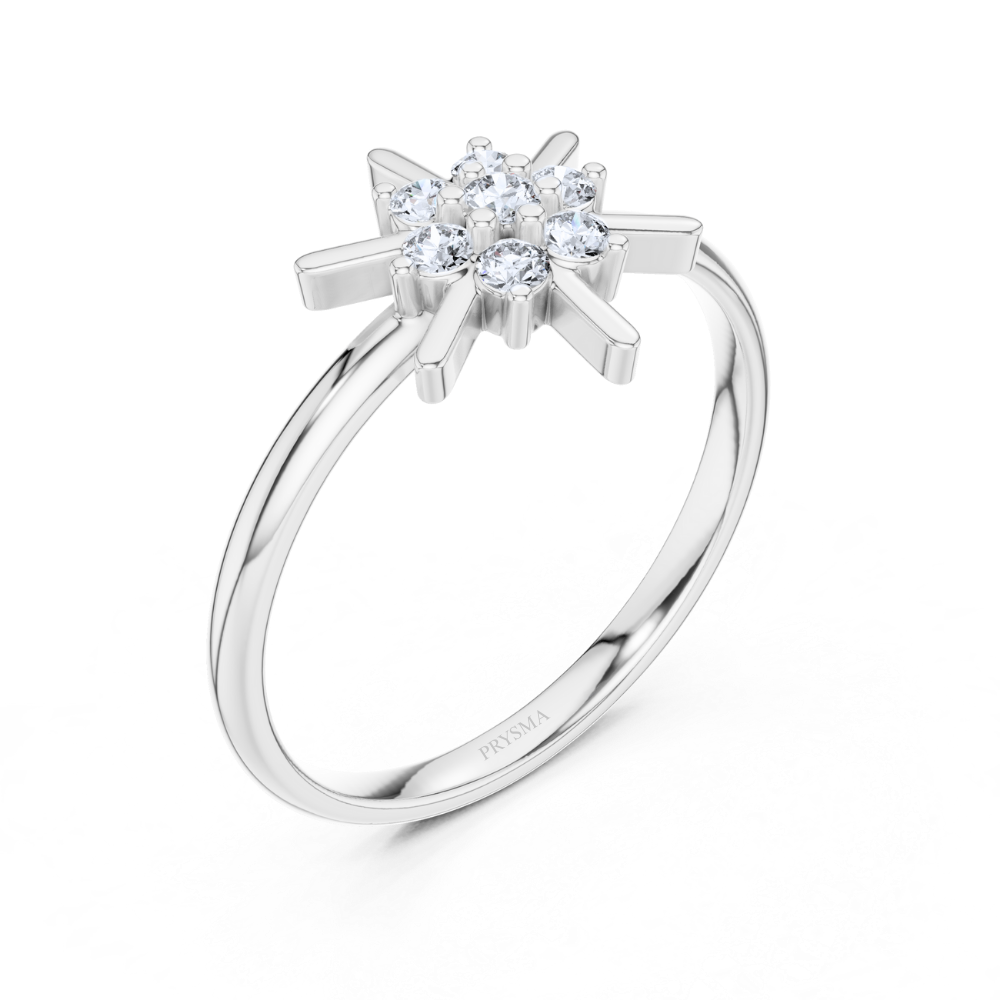 Aurora Starburst Diamond Ring