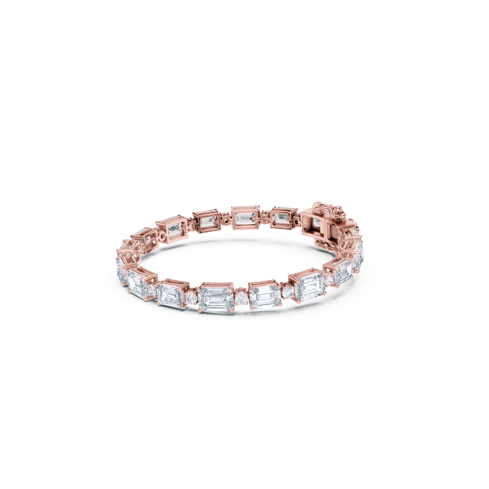Aurora Emerald-Cut Diamond Bracelet