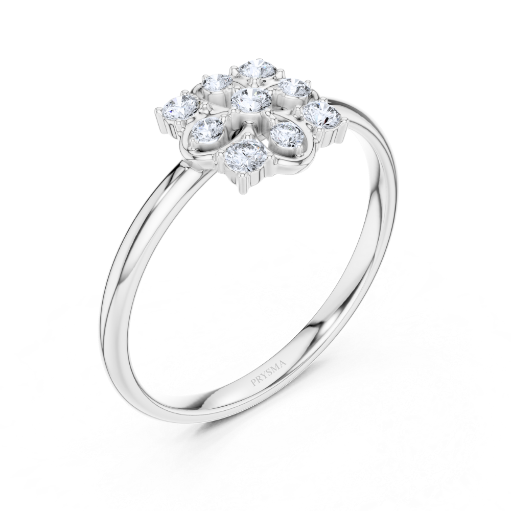 Radiant Petal Cluster Ring