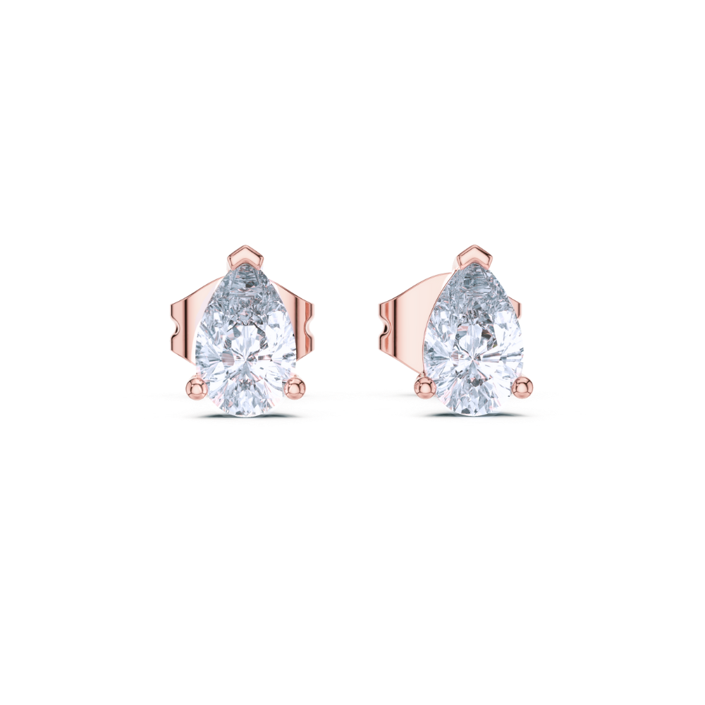 Classic Pear-Shaped Stud Earrings