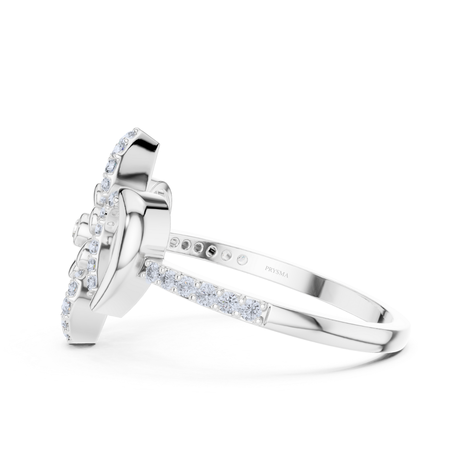 Floral Diamond Bow Ring