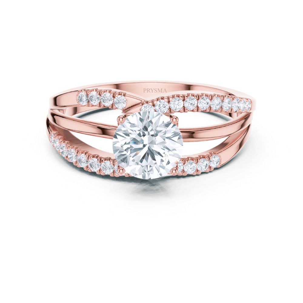 Radiant Split Shank Diamond Ring