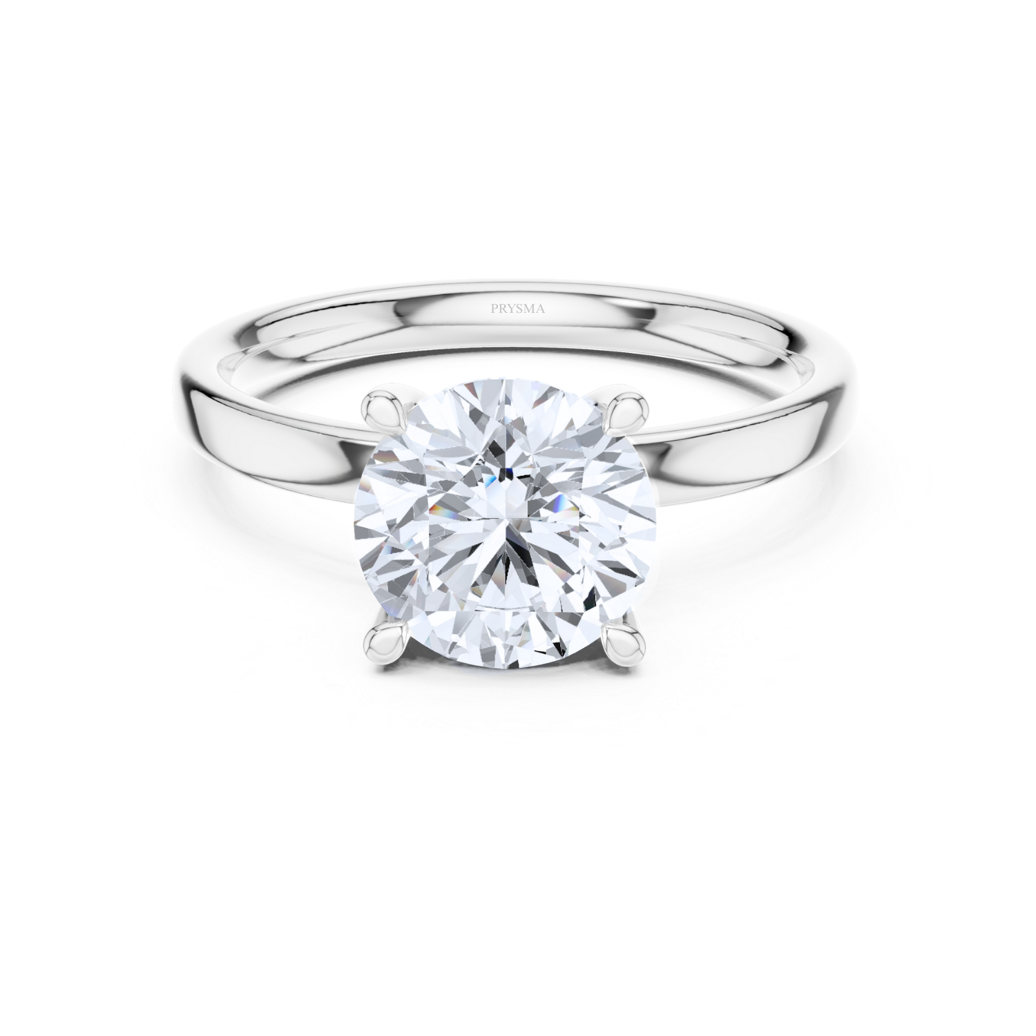 Classic Solitaire Round Cut With Open Cathedral Setting