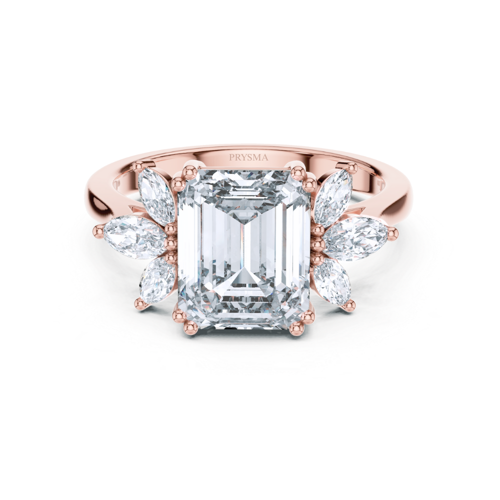Diamond Blossom Crown Ring