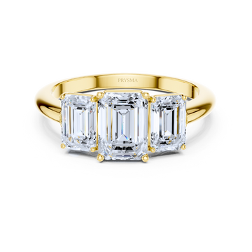 Regal Emerald-Cut Trilogy Ring