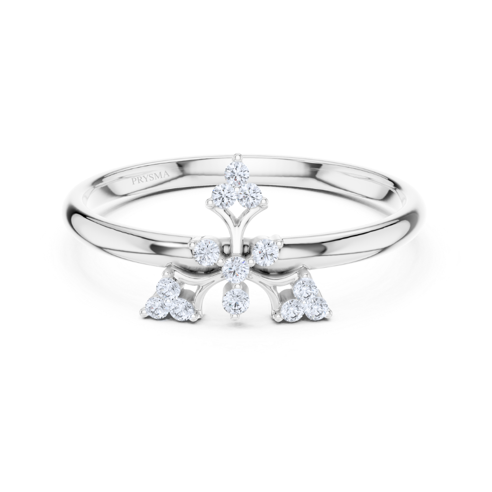 Regal Radiance Fleur Diamond Ring