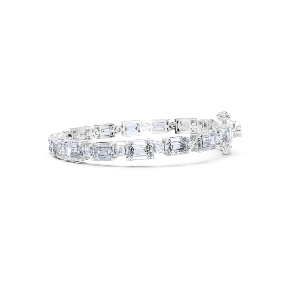 Aurora Emerald-Cut Diamond Bracelet