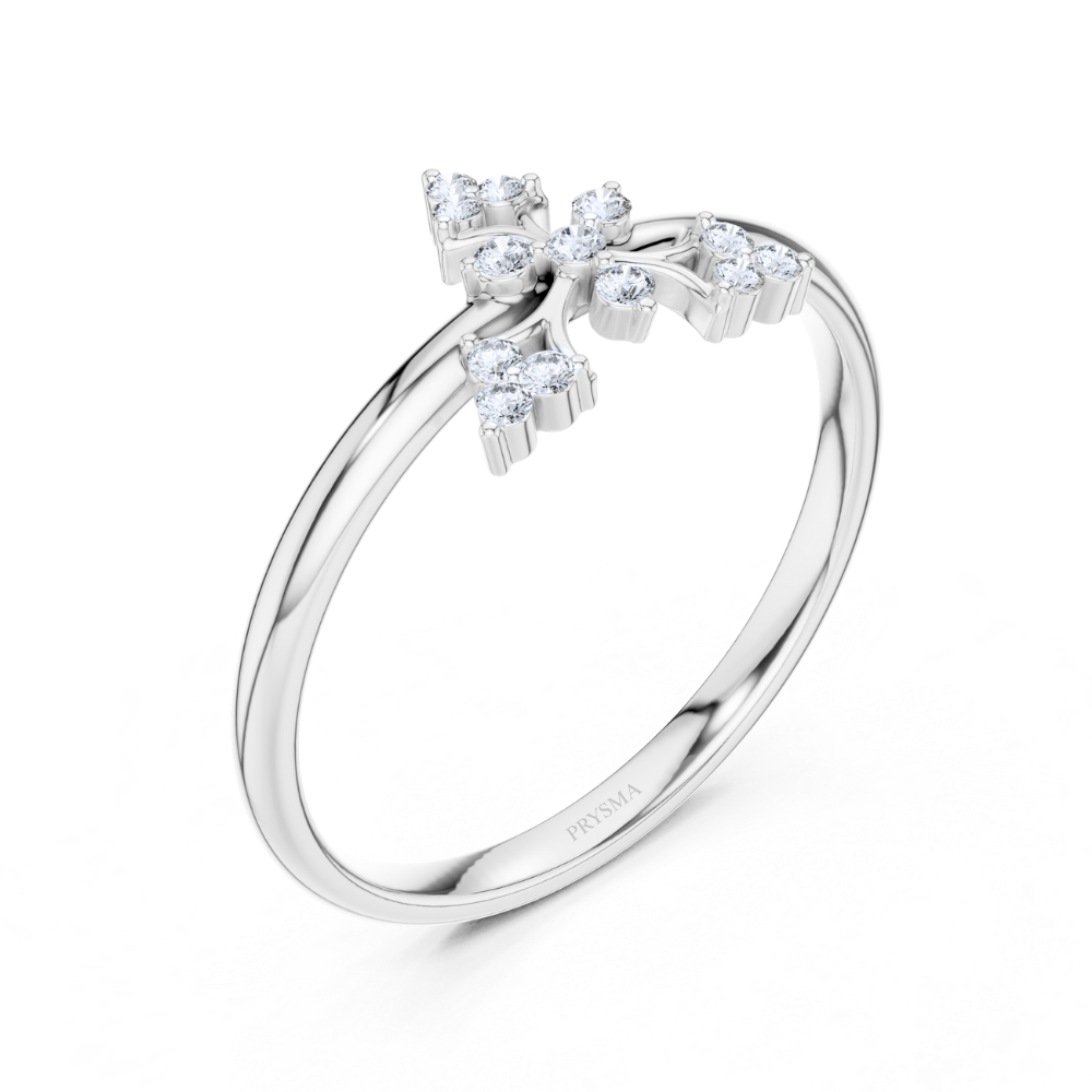 Regal Radiance Fleur Diamond Ring
